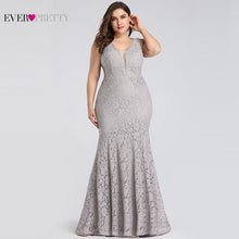 Load image into Gallery viewer, Plus Size Prom Dresses 2020 Ever Pretty EP08838 Elegant Mermaid Lace Sleeveless V-neck Long Party Gowns Sexy Wedding Guest Gowns
