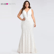 Load image into Gallery viewer, Plus Size Prom Dresses 2020 Ever Pretty EP08838 Elegant Mermaid Lace Sleeveless V-neck Long Party Gowns Sexy Wedding Guest Gowns

